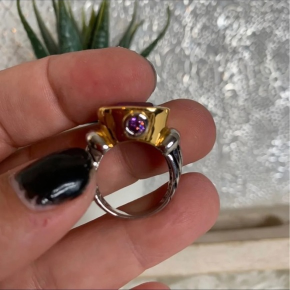 Coctail Rings Set Of Two NWOT Sz 5 Designer Inspired - Picture 2 of 5